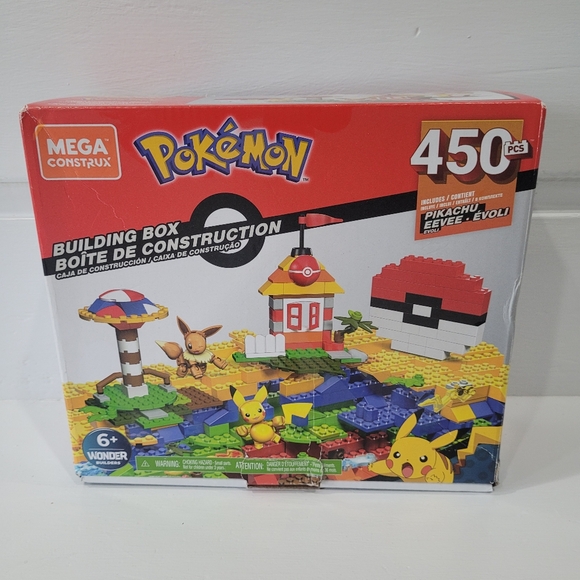 Mega Construx Pokemon Building Box 450 PCS GMD35 (Pikachu Eevee) - Picture 1 of 13
